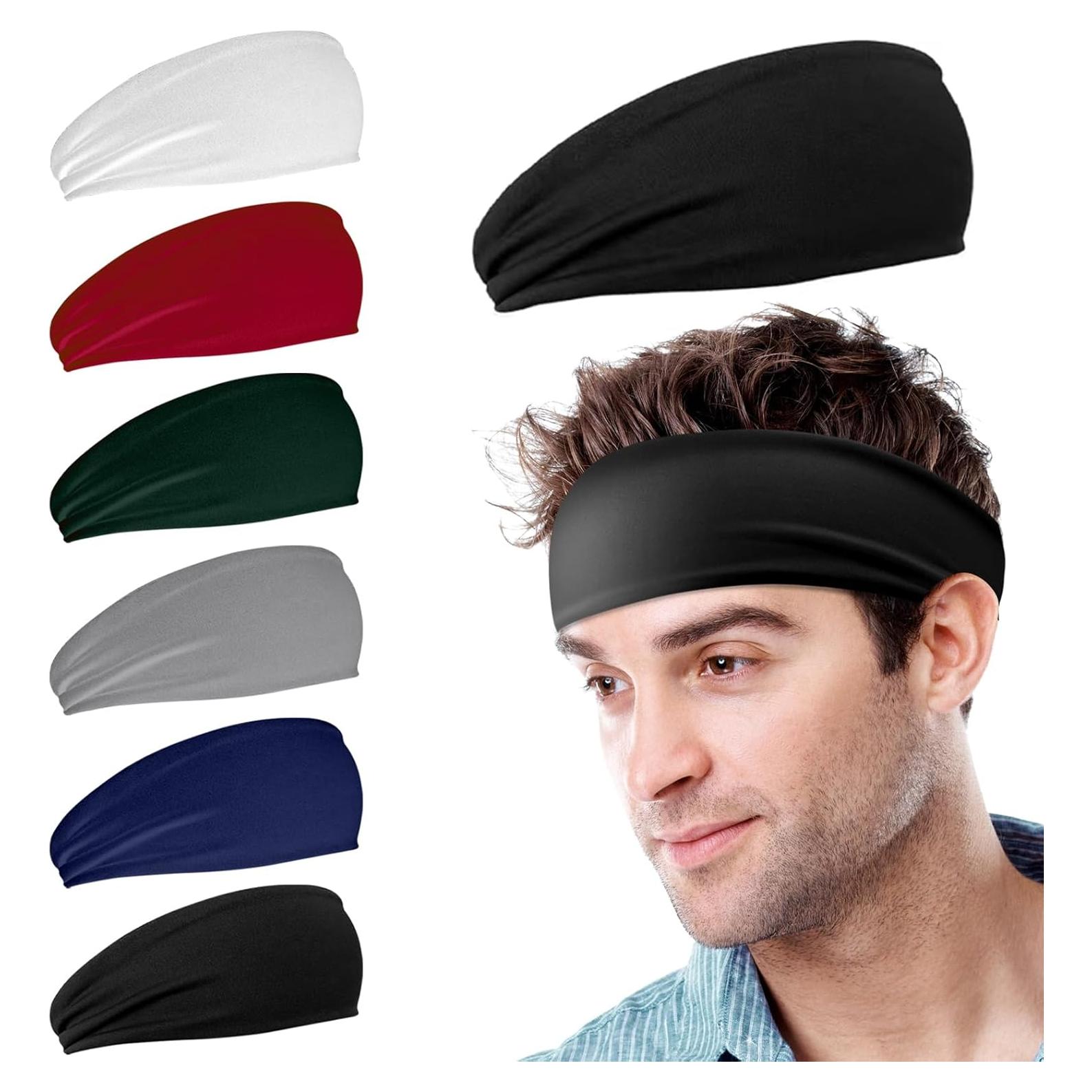 Cintas para el cabello Rokkibom 7 piezas para hombres - Sudor y deporte