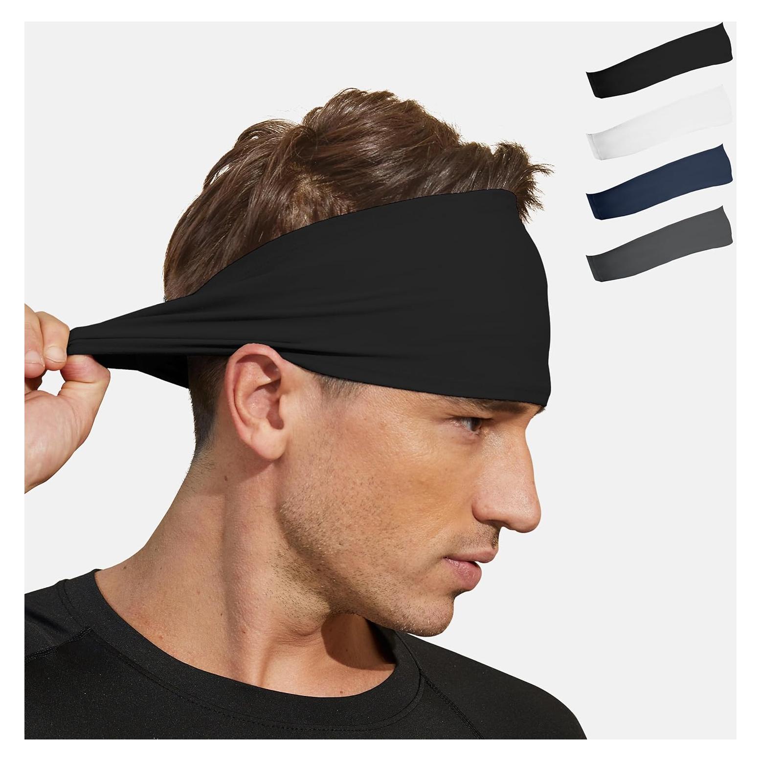 Diademas Deportivas VIMPEP para Hombres - 4 Piezas, Secado Rápido