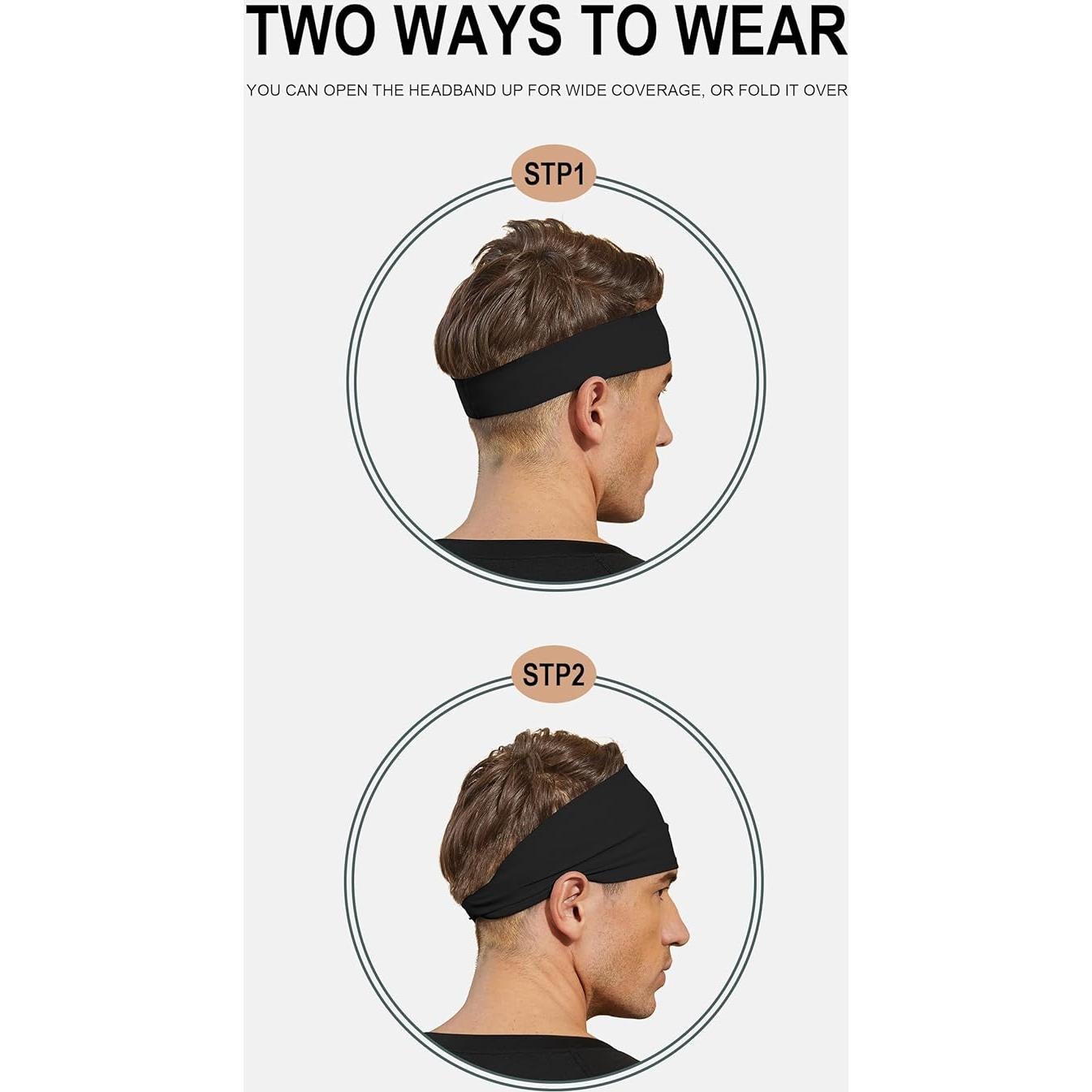 Diademas Deportivas VIMPEP para Hombres - 4 Piezas, Secado Rápido