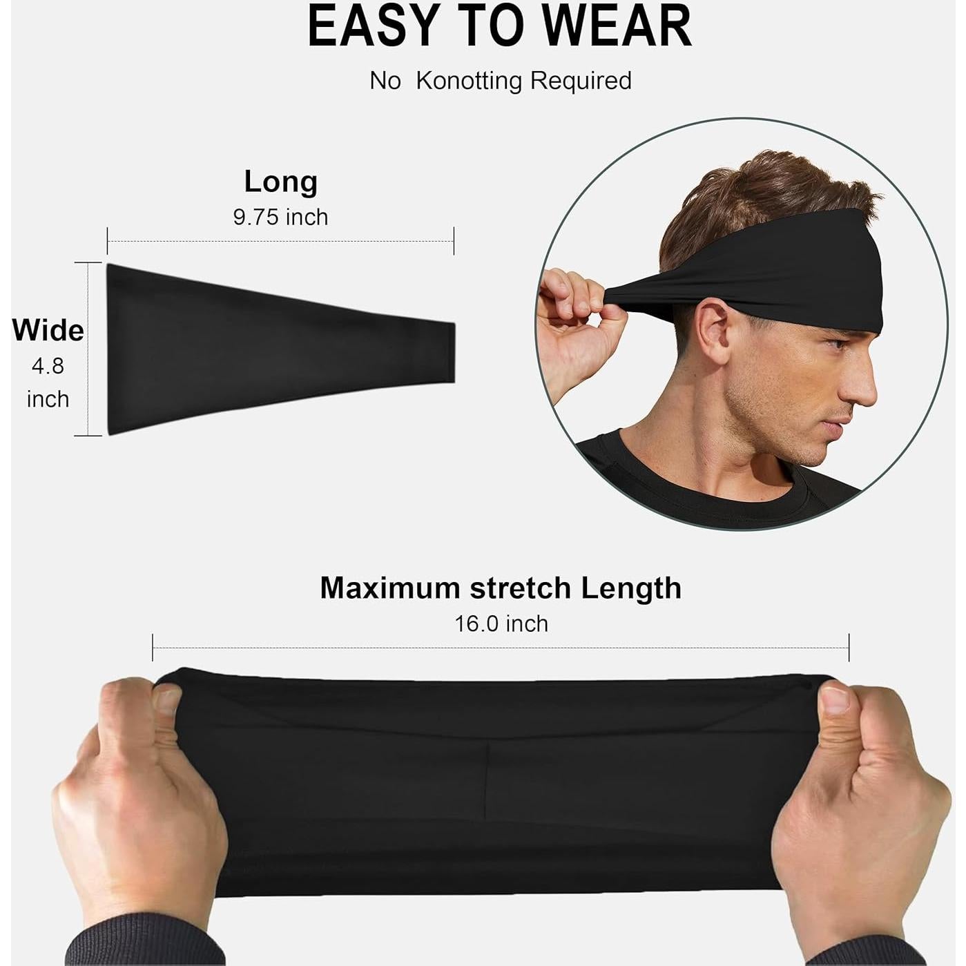 Diademas Deportivas VIMPEP para Hombres - 4 Piezas, Secado Rápido