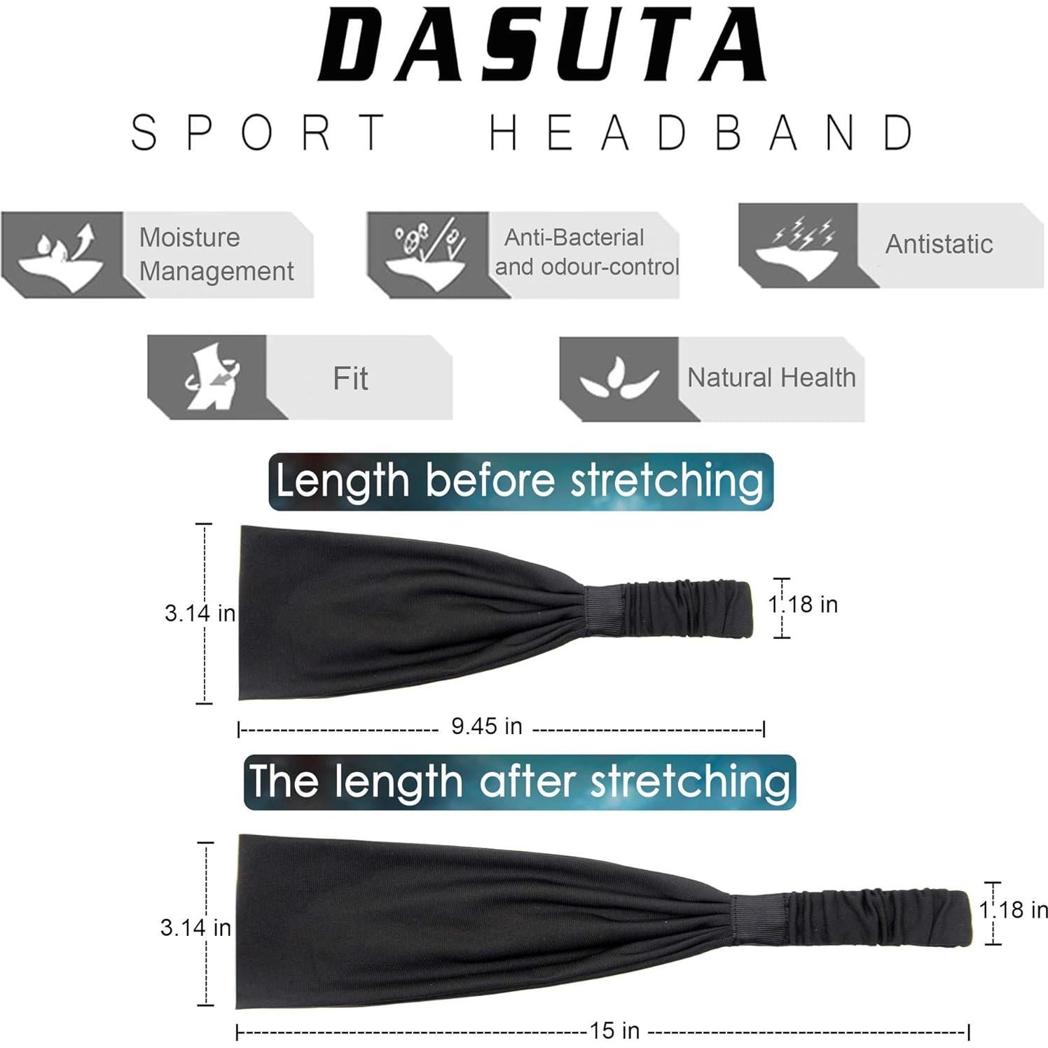 Cintas para el cabello DASUTA - Paquete de 5 negras unisex