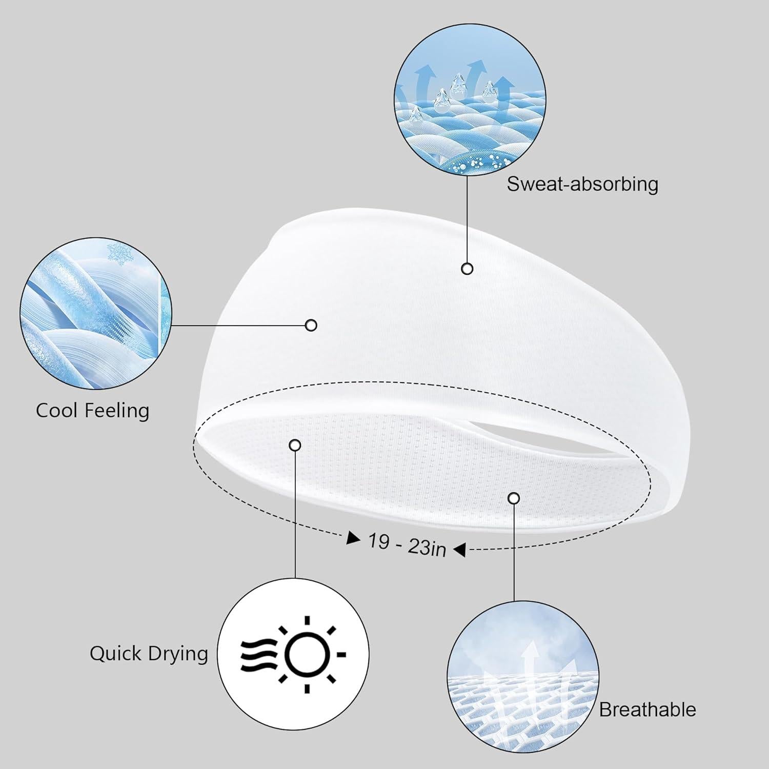 Paquete de 5 bandas deportivas CellElection para hombres - Malla transpirable