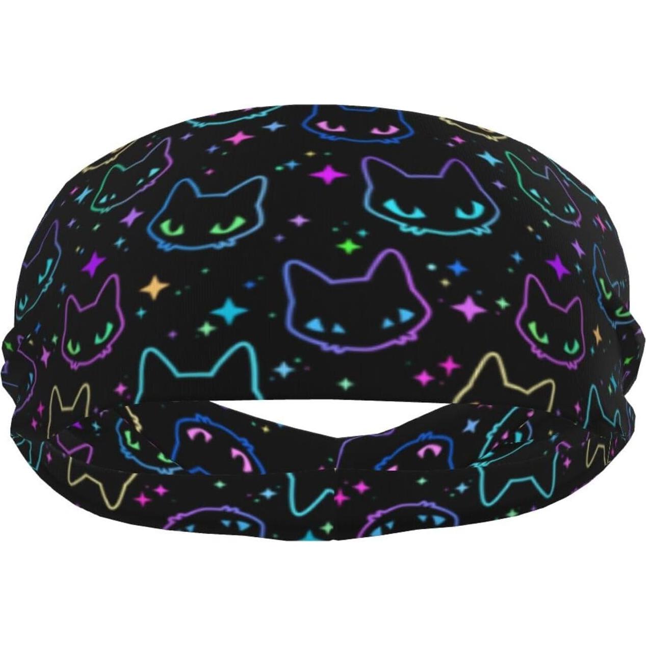 Cinta para la cabeza deportiva Bassyil unisex negra absorbente