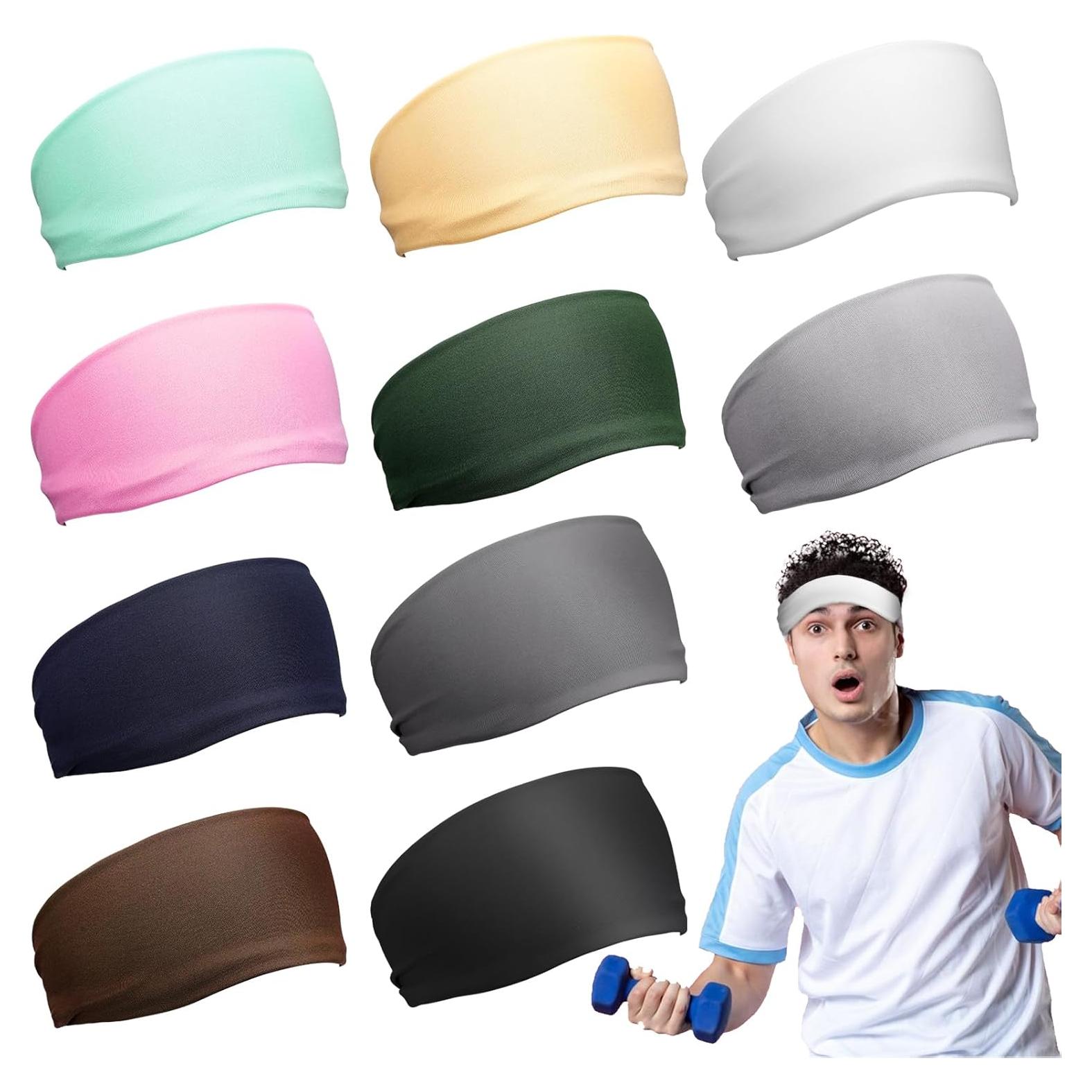 10 Diademas Deportivas Unisex Vin Beauty - Absorbentes de Sudor