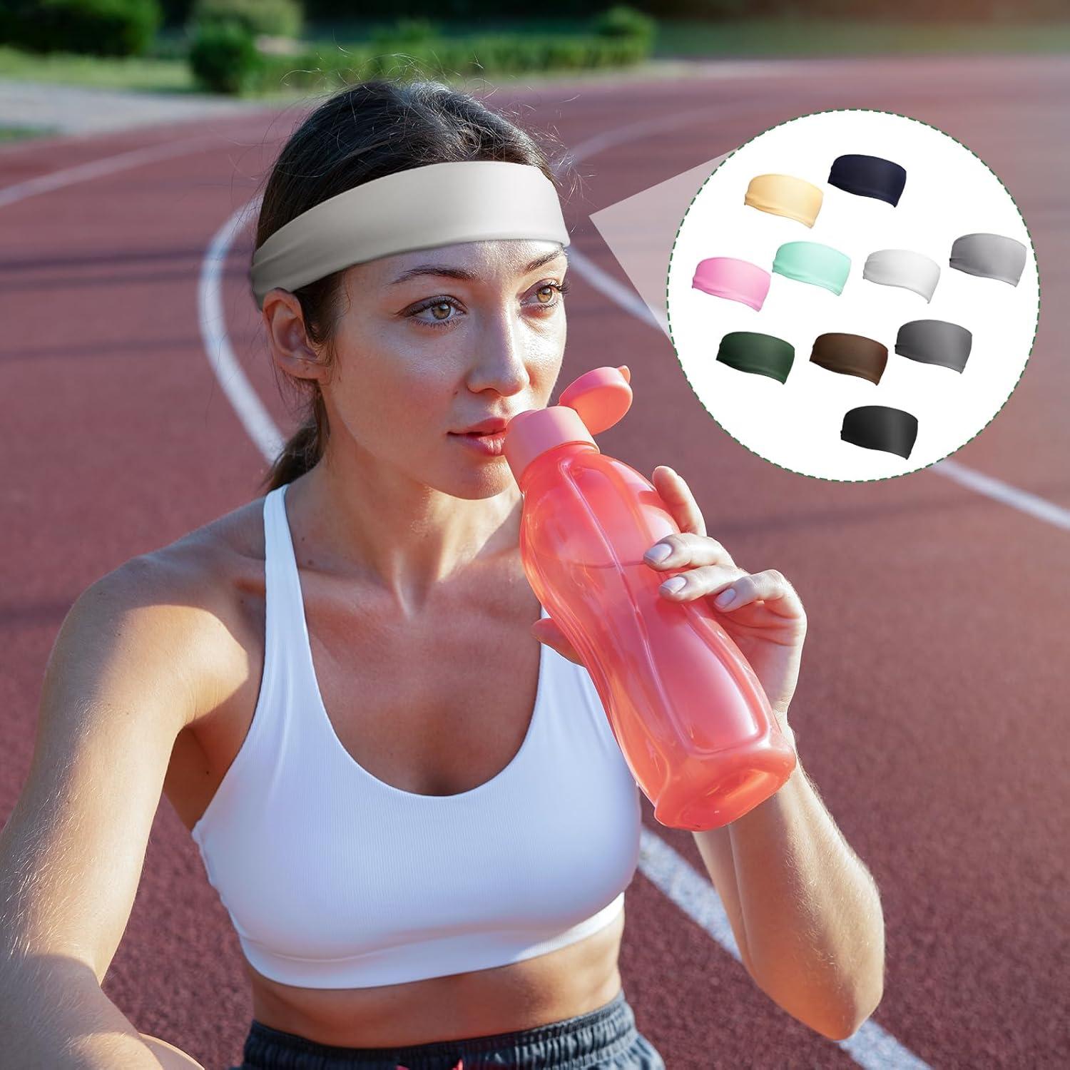 10 Diademas Deportivas Unisex Vin Beauty - Absorbentes de Sudor