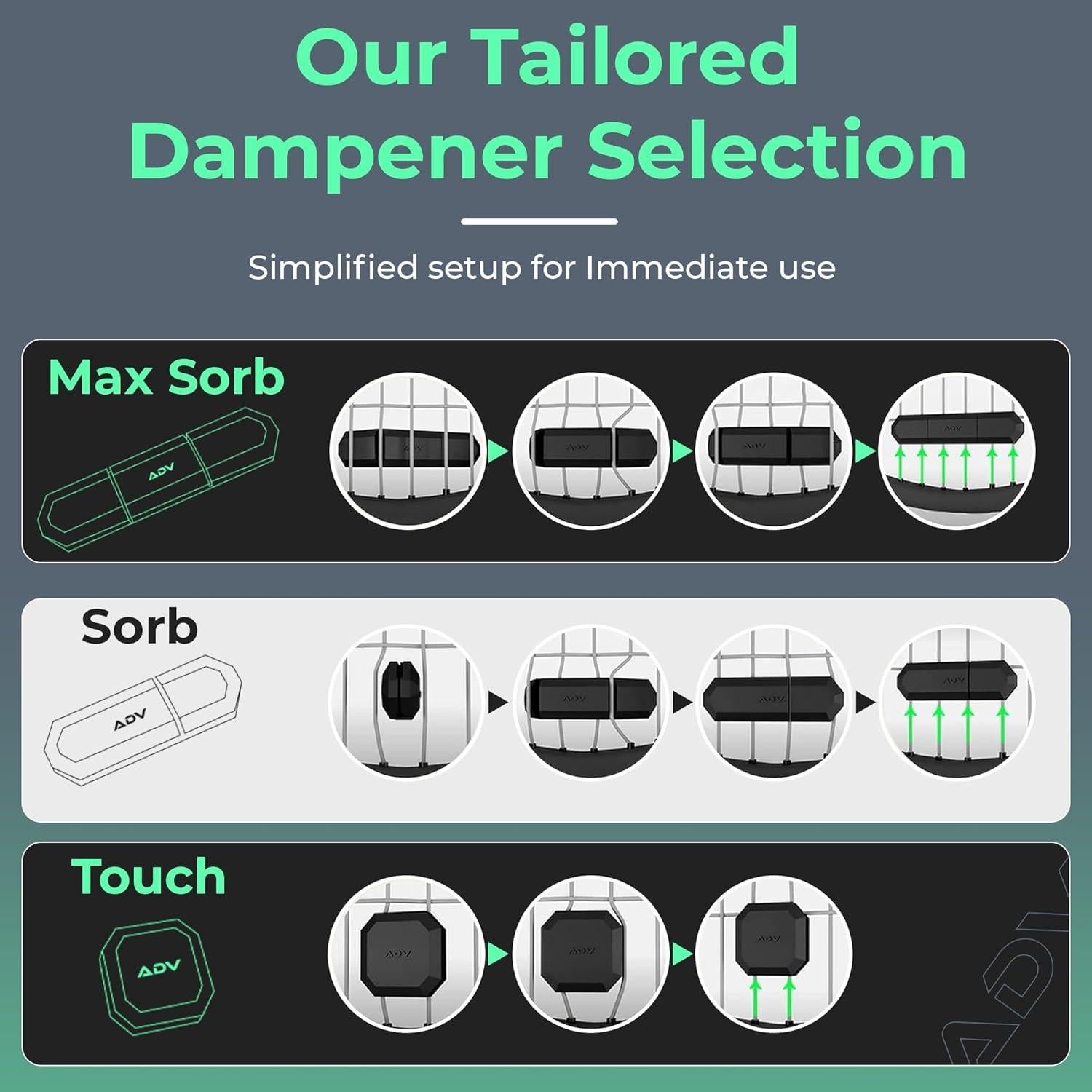 Dampener de Tenis ADV Sorb - Paquete de 3 - Amortiguador de Choque