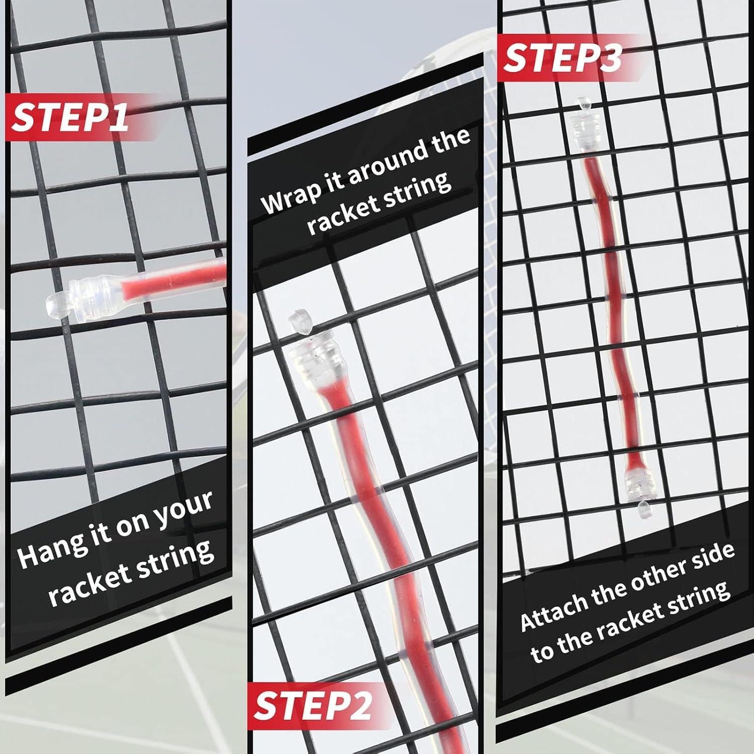 Dampener de Raqueta de Tenis SPORTIC - 8 Piezas Silicona 10.16 cm