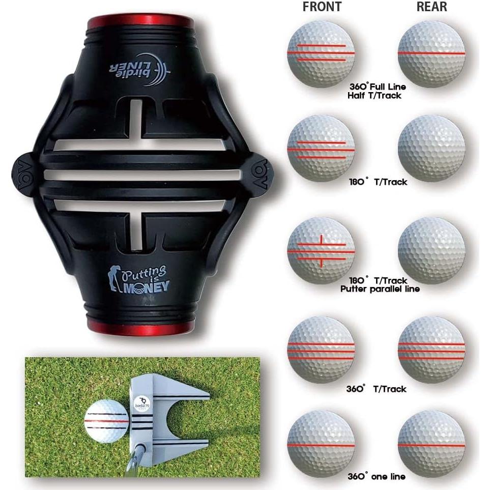 Kit de Alineación de Pelotas de Golf BIRDIE79 con 3 Marcadores