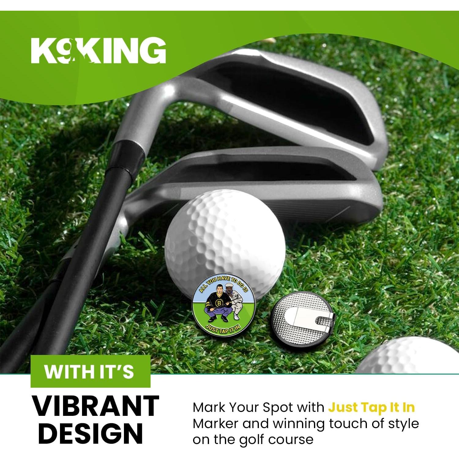 Marcador de Pelota de Golf K9King con Clip Magnético - Set de 2