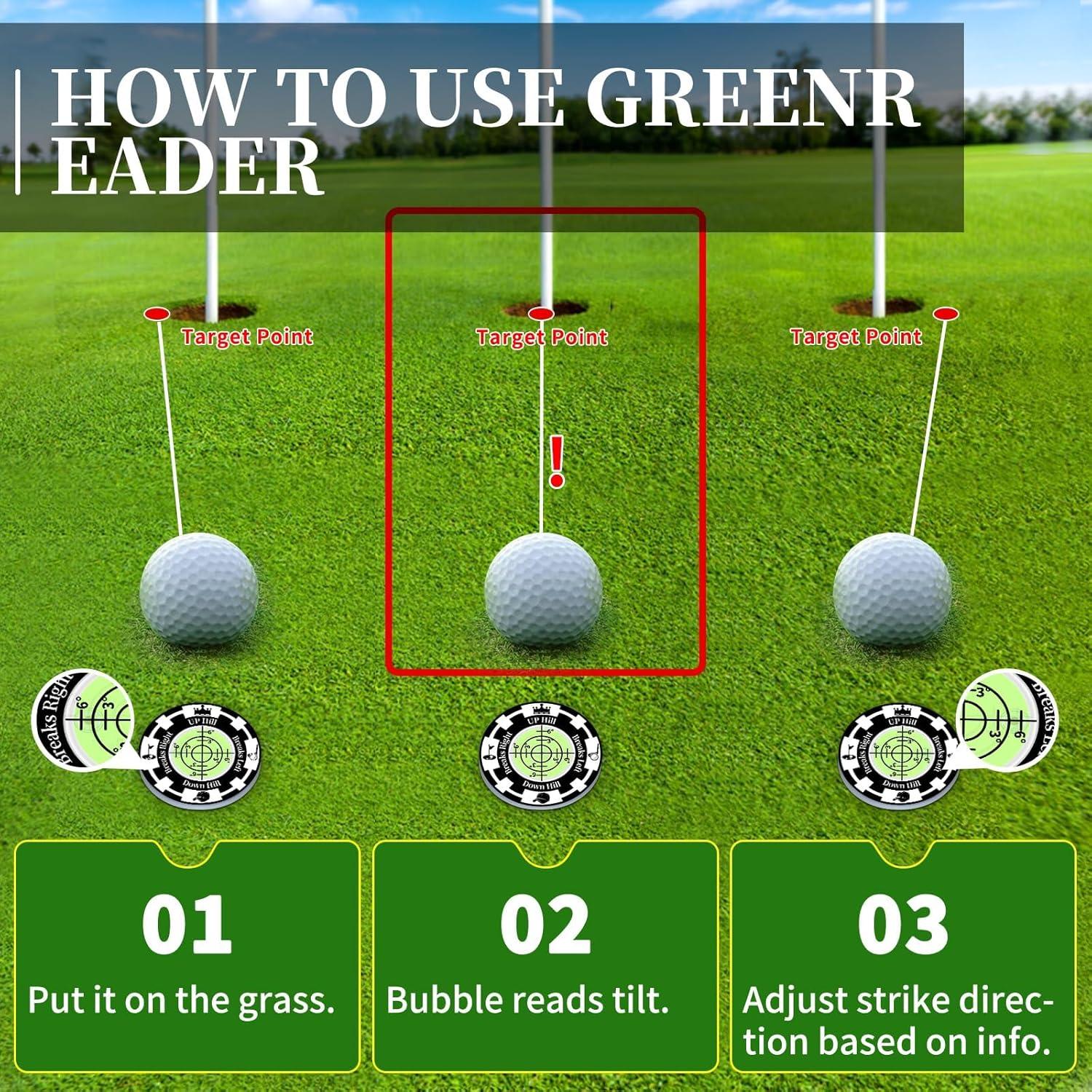 Lector de Green de Golf DESELL GR 032 - Paquete de 2