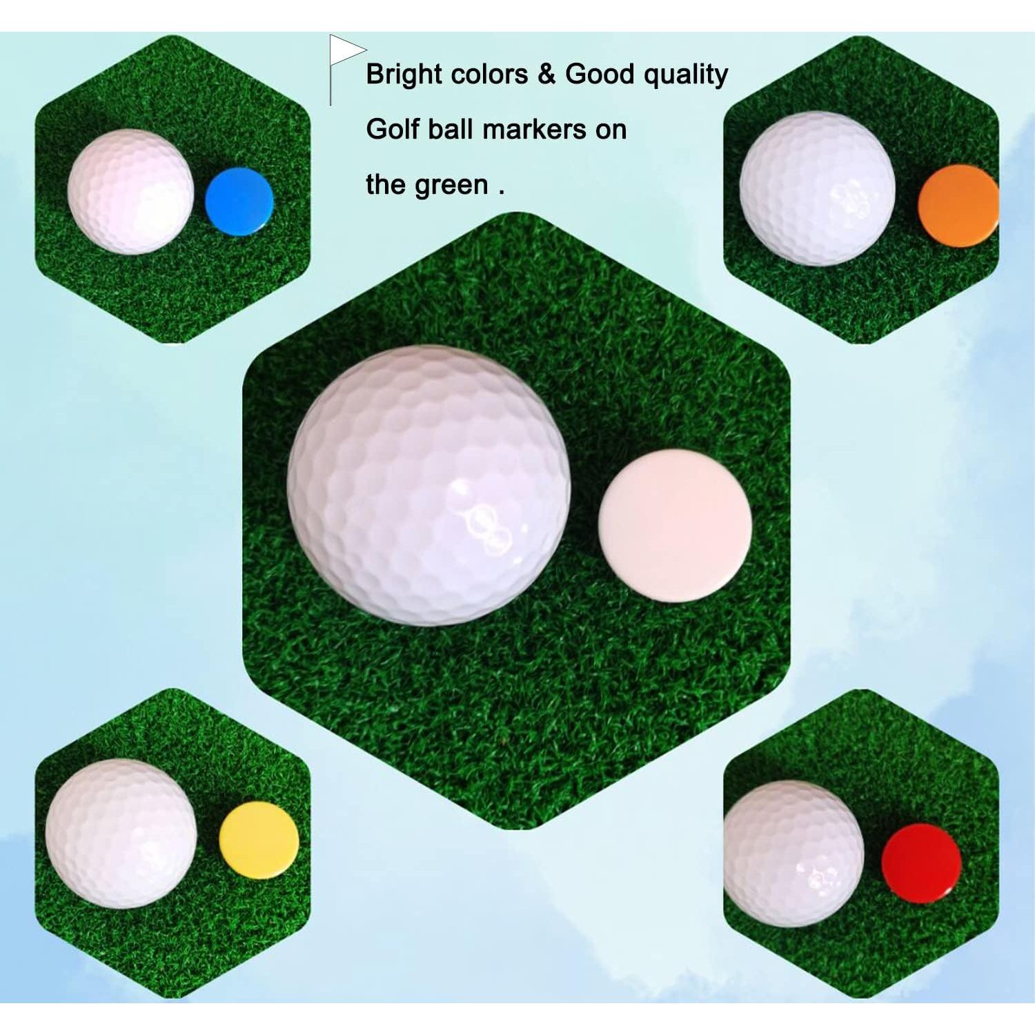 Marcadores de Pelotas de Golf Adhere 50 Pcs ABS Mezcla de Colores