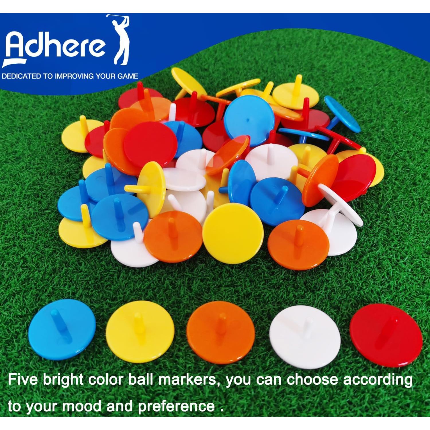 Marcadores de Pelotas de Golf Adhere 50 Pcs ABS Mezcla de Colores