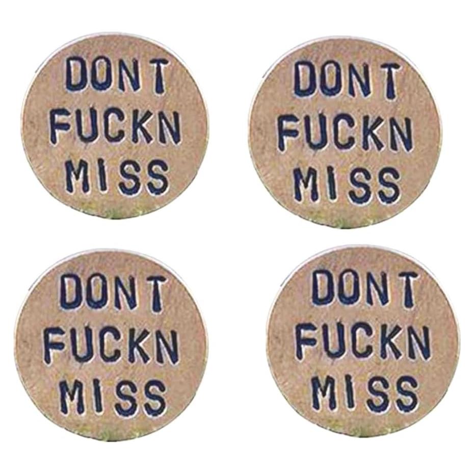 Marcador de Pelota de Golf Divertido Genérico 4 Piezas Marrón