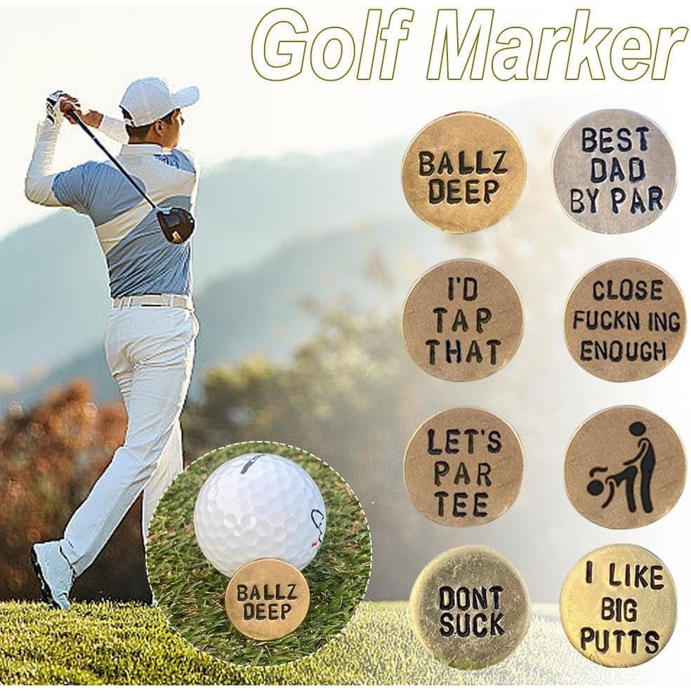 Marcador de Pelota de Golf Divertido Genérico 4 Piezas Marrón
