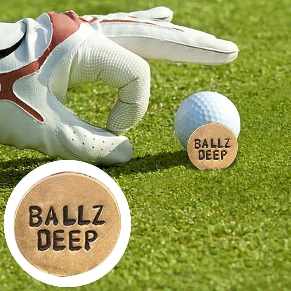 Marcador de Pelota de Golf Divertido Genérico 4 Piezas Marrón