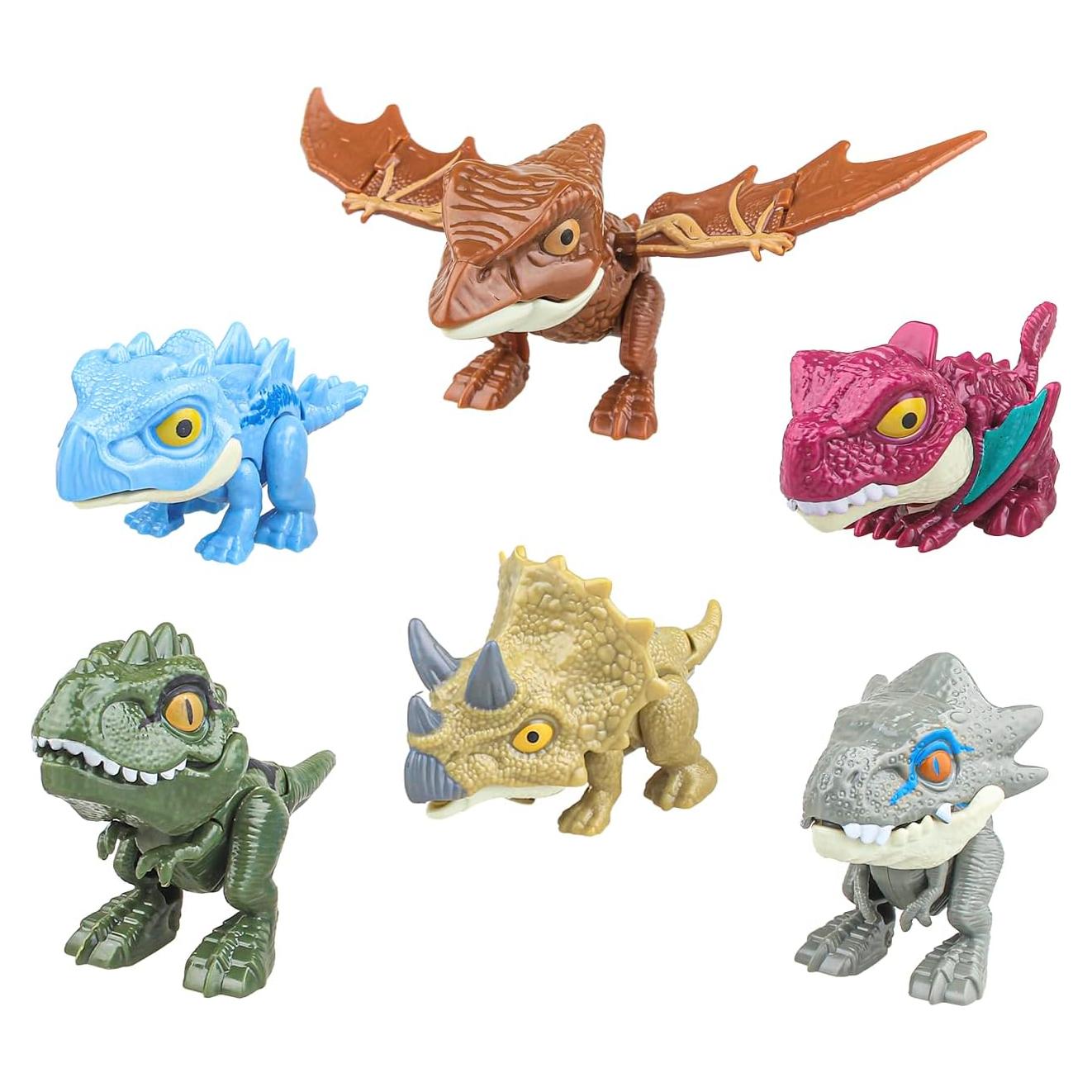 Figuras de Dinosaurios DR DINGUS - Paquete de 6 - Juguetes