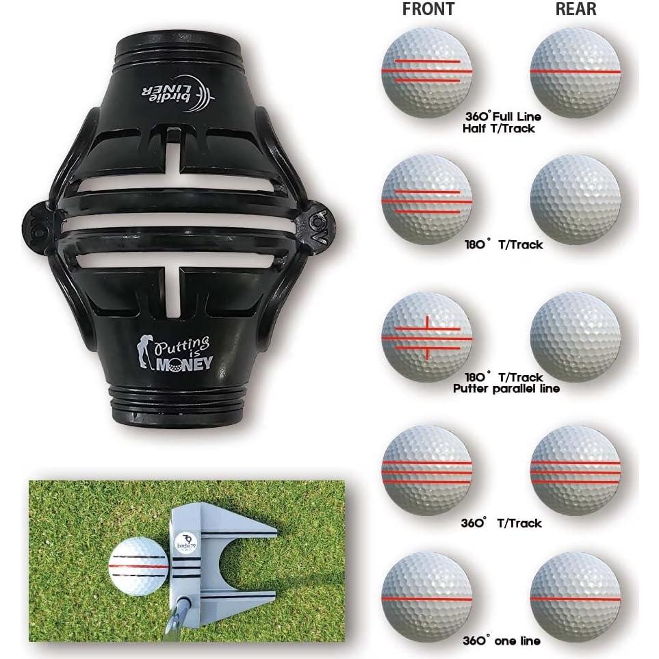 Marcador de bola de golf BIRDIE79 con líneas 360° y 180°