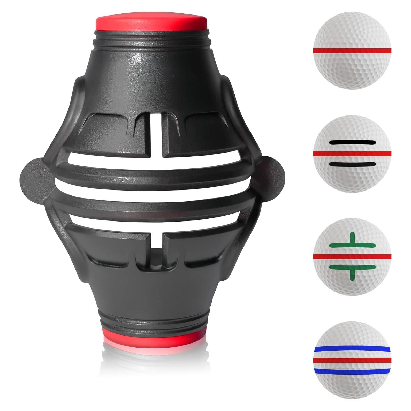 Marcador de Pelotas de Golf OlibaDu Triple Línea 360°