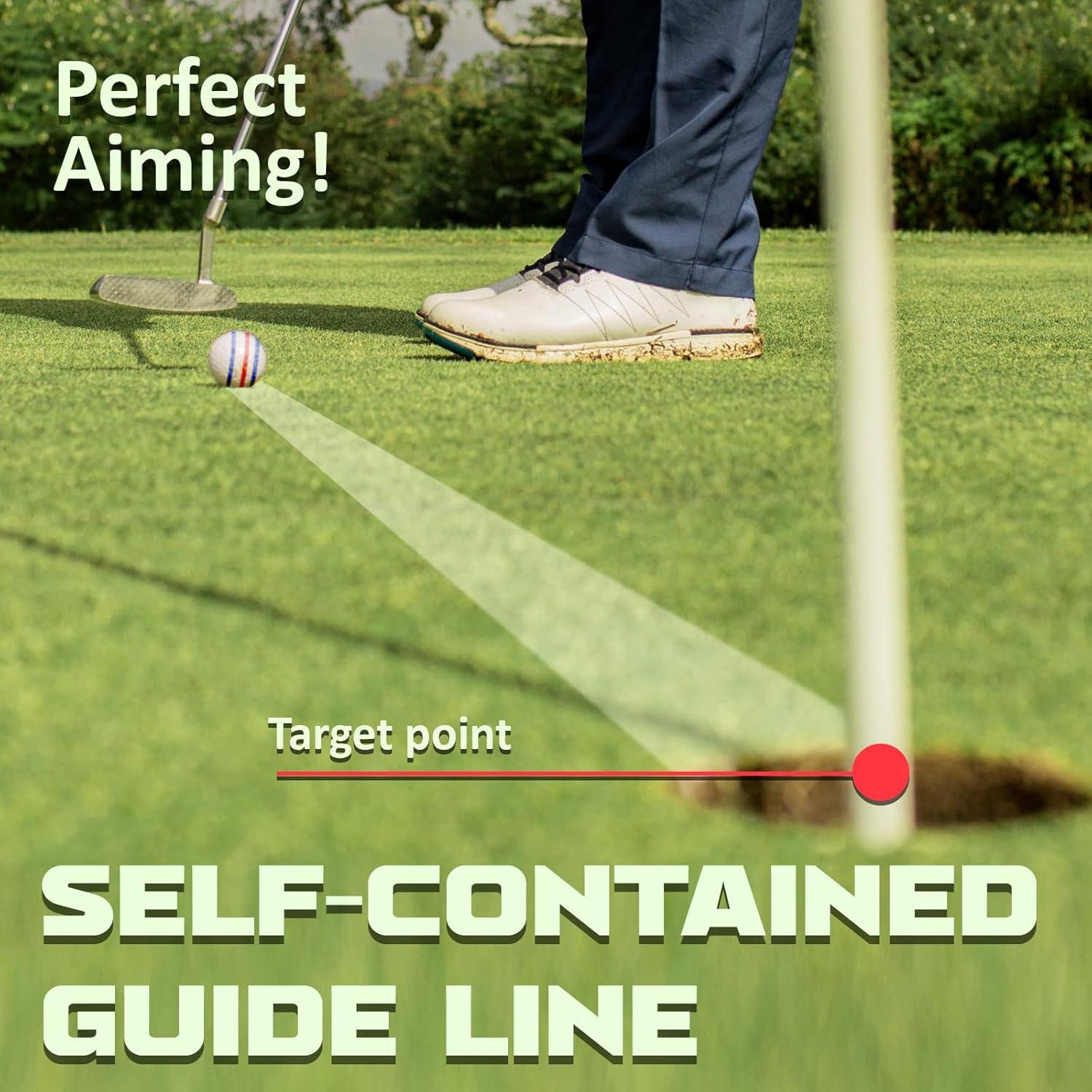 Marcador de Pelotas de Golf OlibaDu Triple Línea 360°