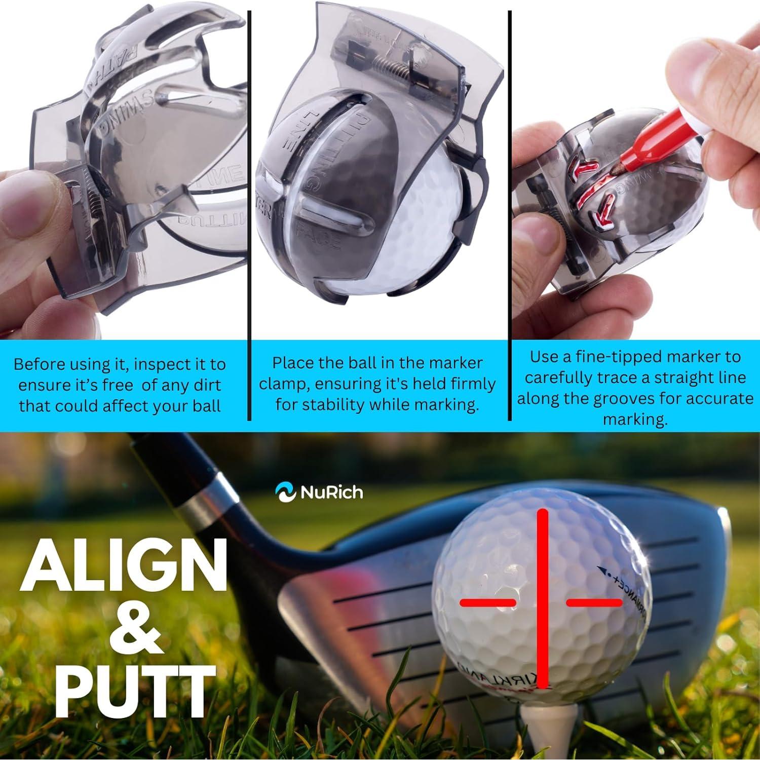 Herramienta de Marcado de Pelotas de Golf NuRich - Paquete de 2