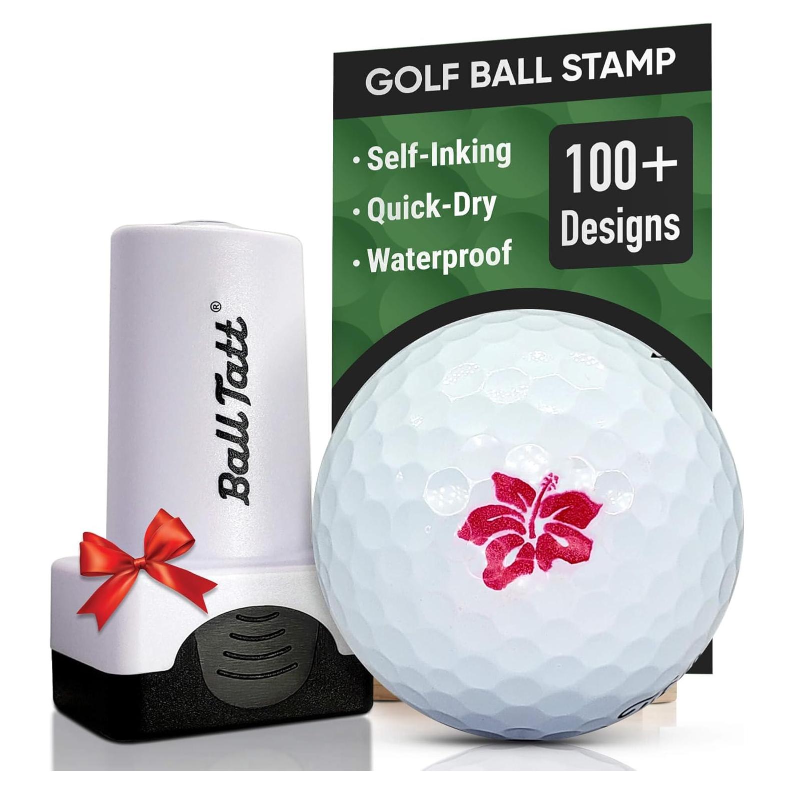 Sello de Pelota de Golf Ball Tatt - Autotintante, Color Hibisco