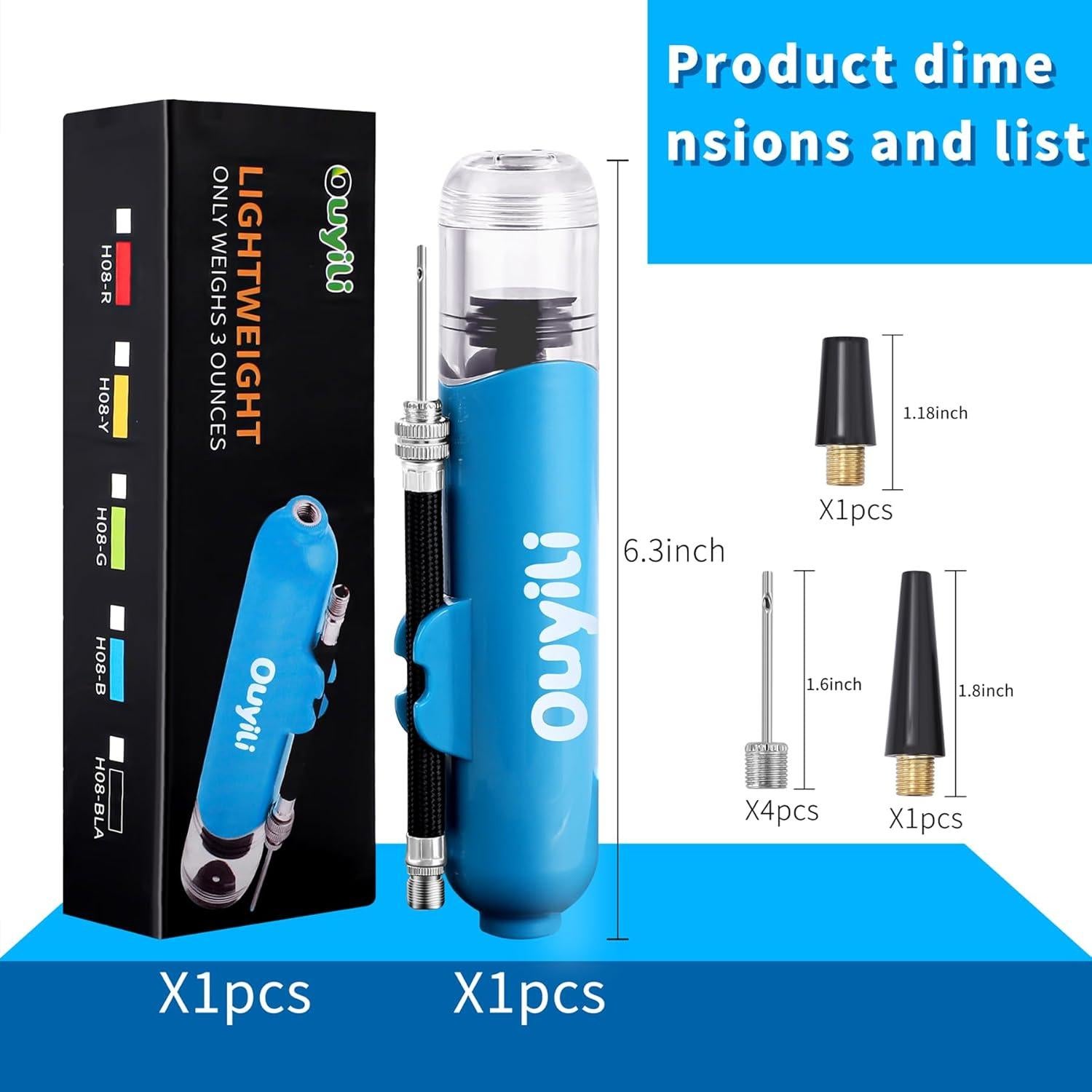 Bomba de Balón Deportivo Ouyili Doble Acción con Agujas