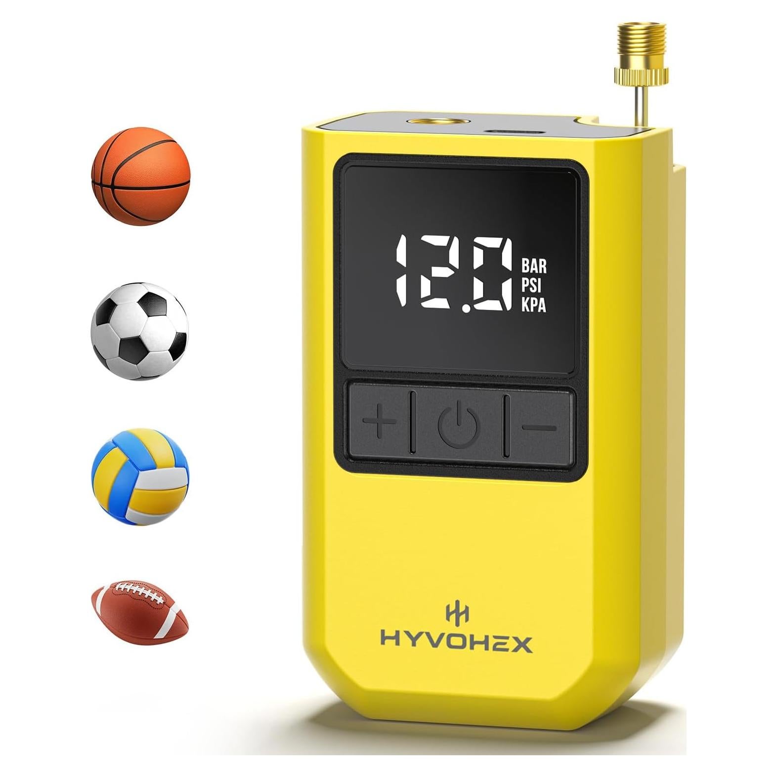 Bomba Eléctrica Portátil HYVOHEX P100 para Pelotas Deportivas
