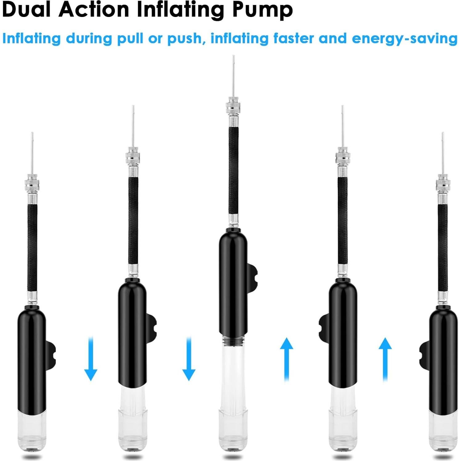 Bomba de Pelotas Manual BROTOU Doble Acción con Accesorios