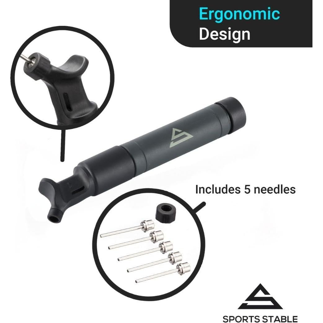 Bomba de Pelotas Sports Stable Manual con 5 Agujas - Portátil