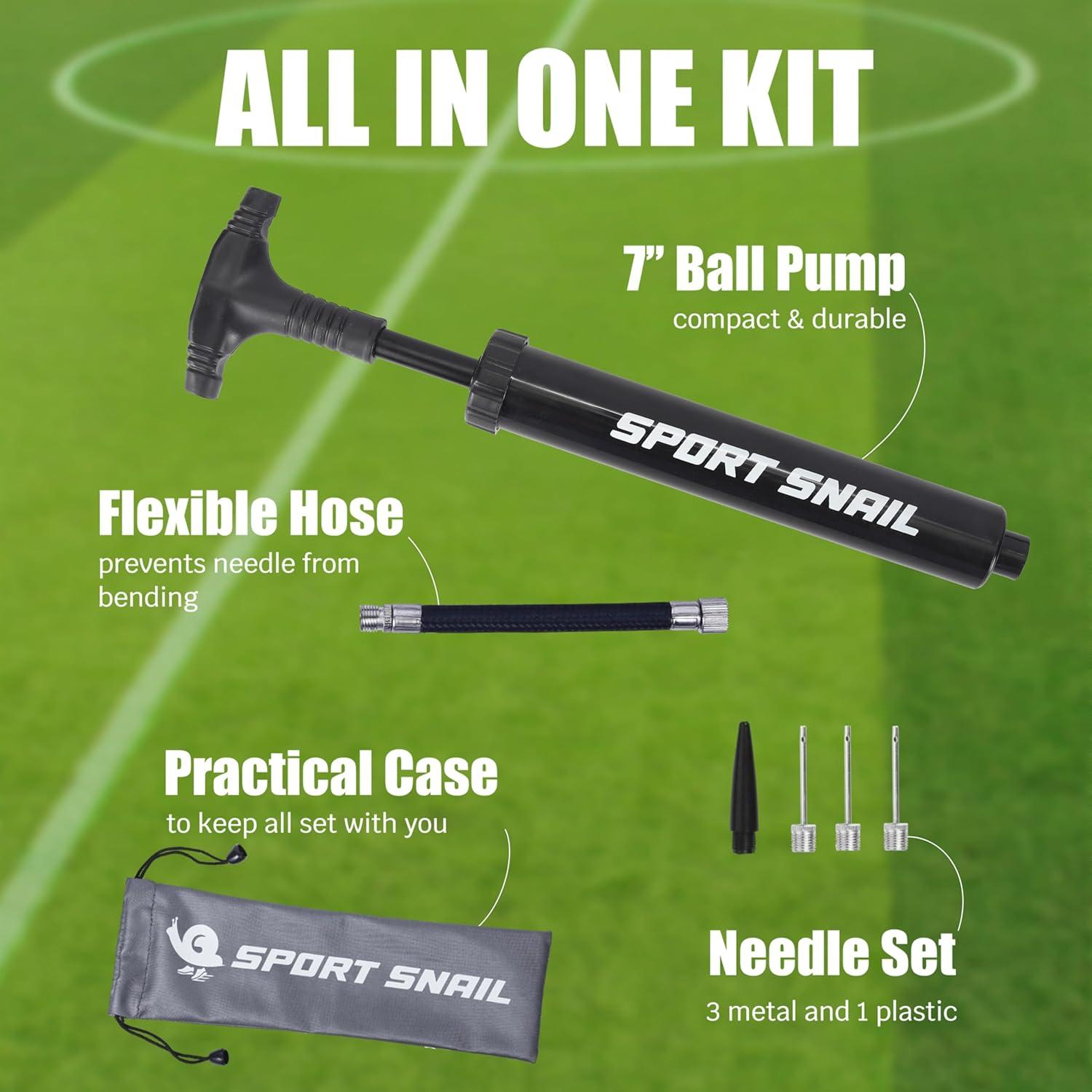 Bomba de Pelotas Sport Snail - Inflador Manual Compacto