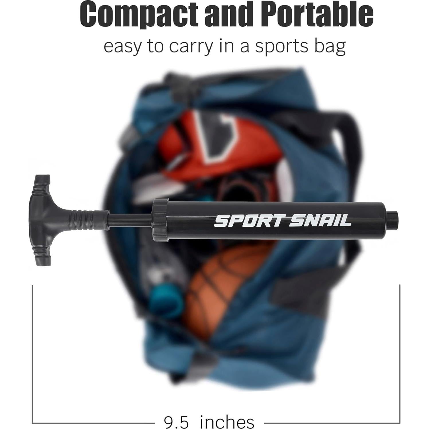 Bomba de Pelotas Sport Snail - Inflador Manual Compacto