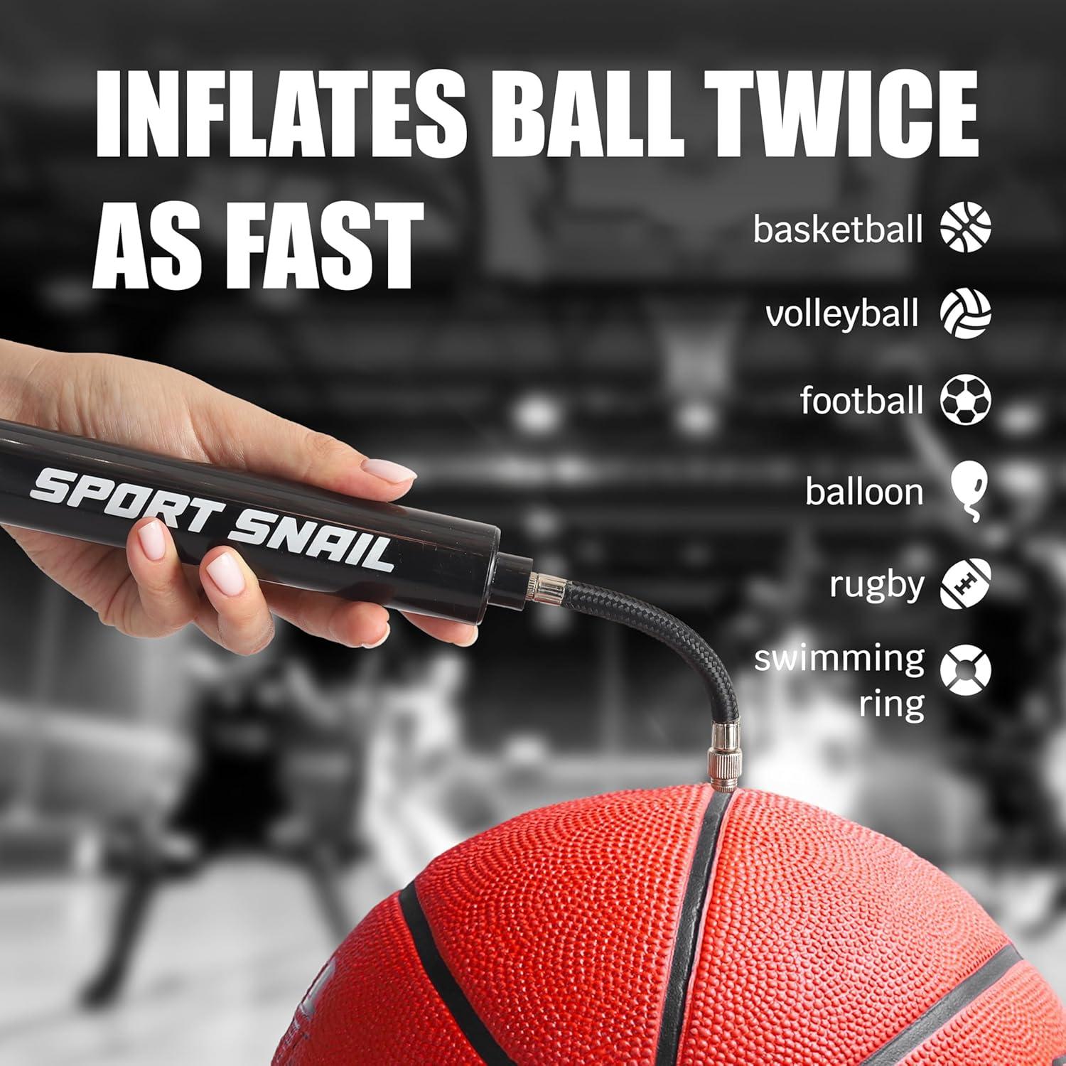 Bomba de Pelotas Sport Snail - Inflador Manual Compacto
