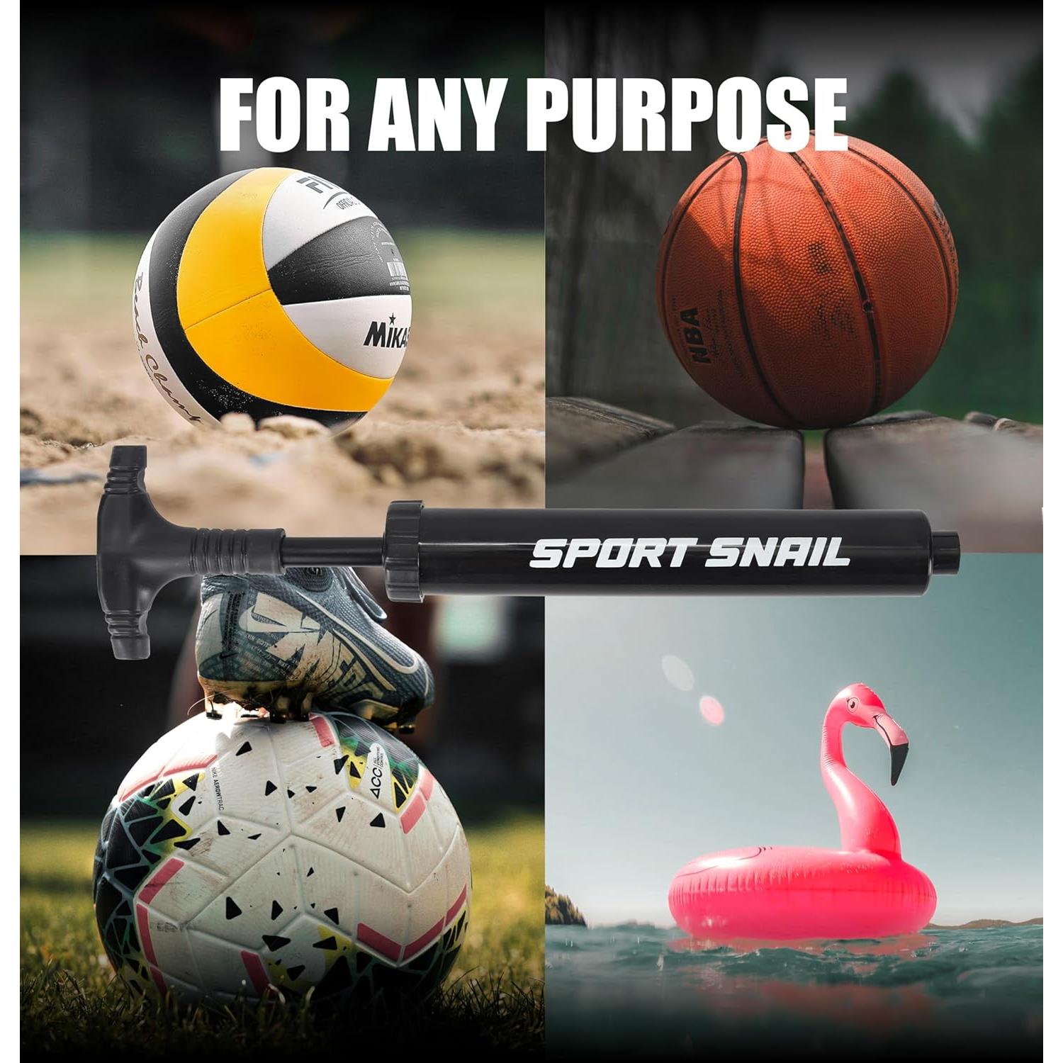 Bomba de Pelotas Sport Snail - Inflador Manual Compacto