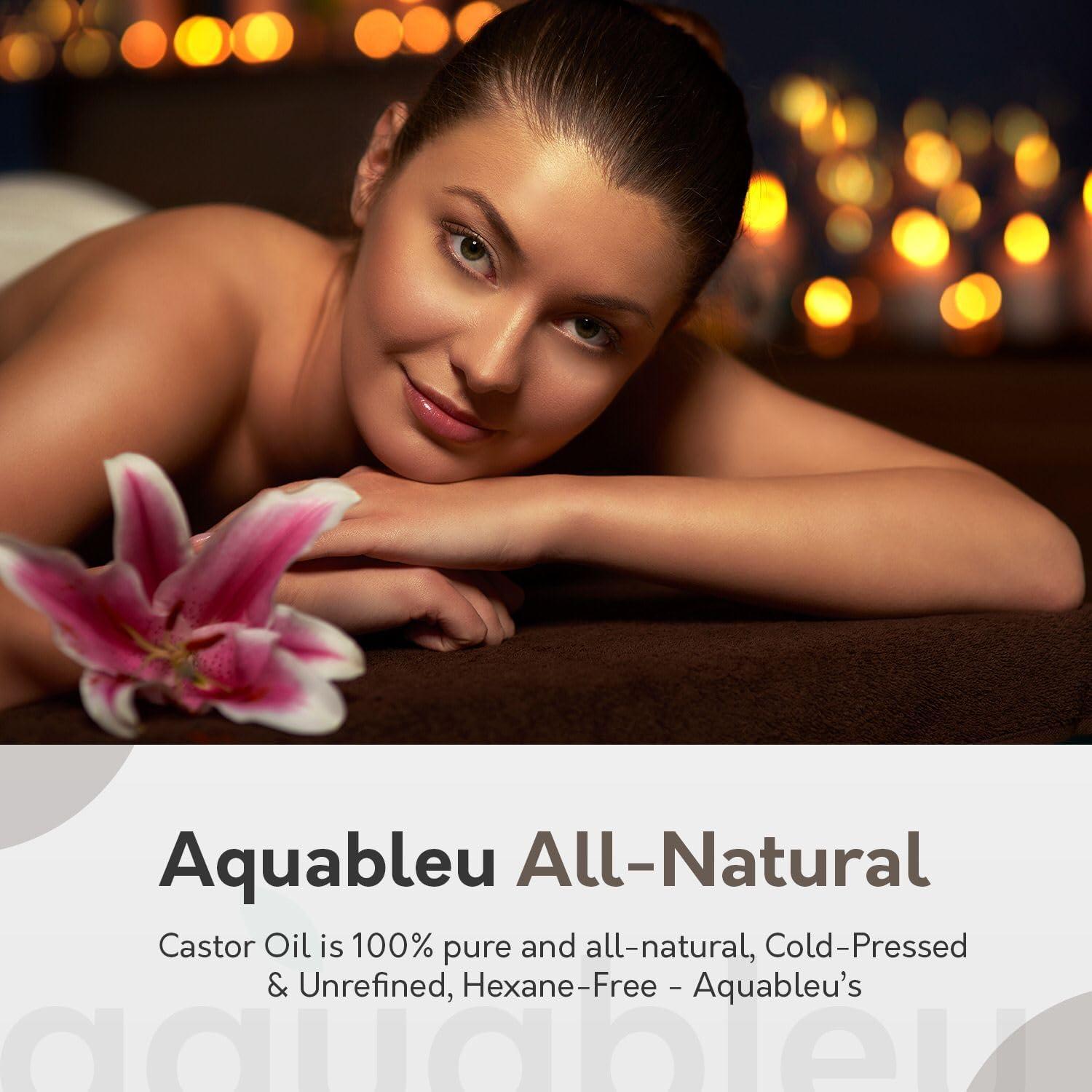 Aceite de Ricino 100% Natural Aquableu 227g - Piel y Cabello Saludables