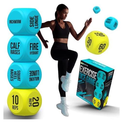 Dados de Ejercicio TidyFriend Azul - Entrenamiento Divertido 6 Caras