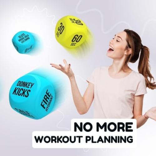 Dados de Ejercicio TidyFriend Azul - Entrenamiento Divertido 6 Caras