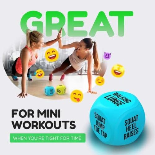 Dados de Ejercicio TidyFriend Azul - Entrenamiento Divertido 6 Caras