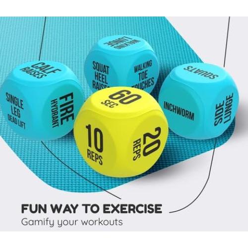 Dados de Ejercicio TidyFriend Azul - Entrenamiento Divertido 6 Caras