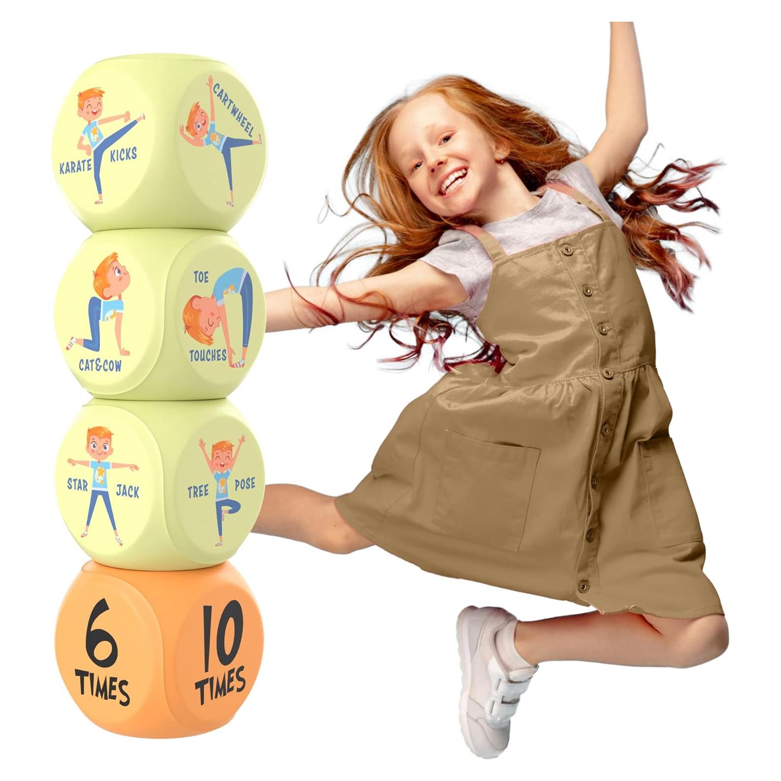 Dados de Ejercicio Skywin para Niños - Fitness Divertido 6 Caras