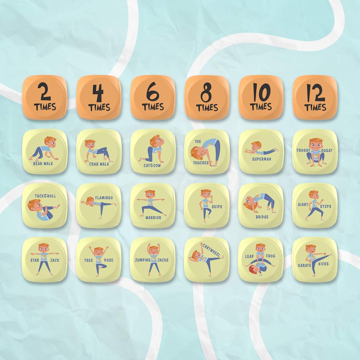 Dados de Ejercicio Skywin para Niños - Fitness Divertido 6 Caras