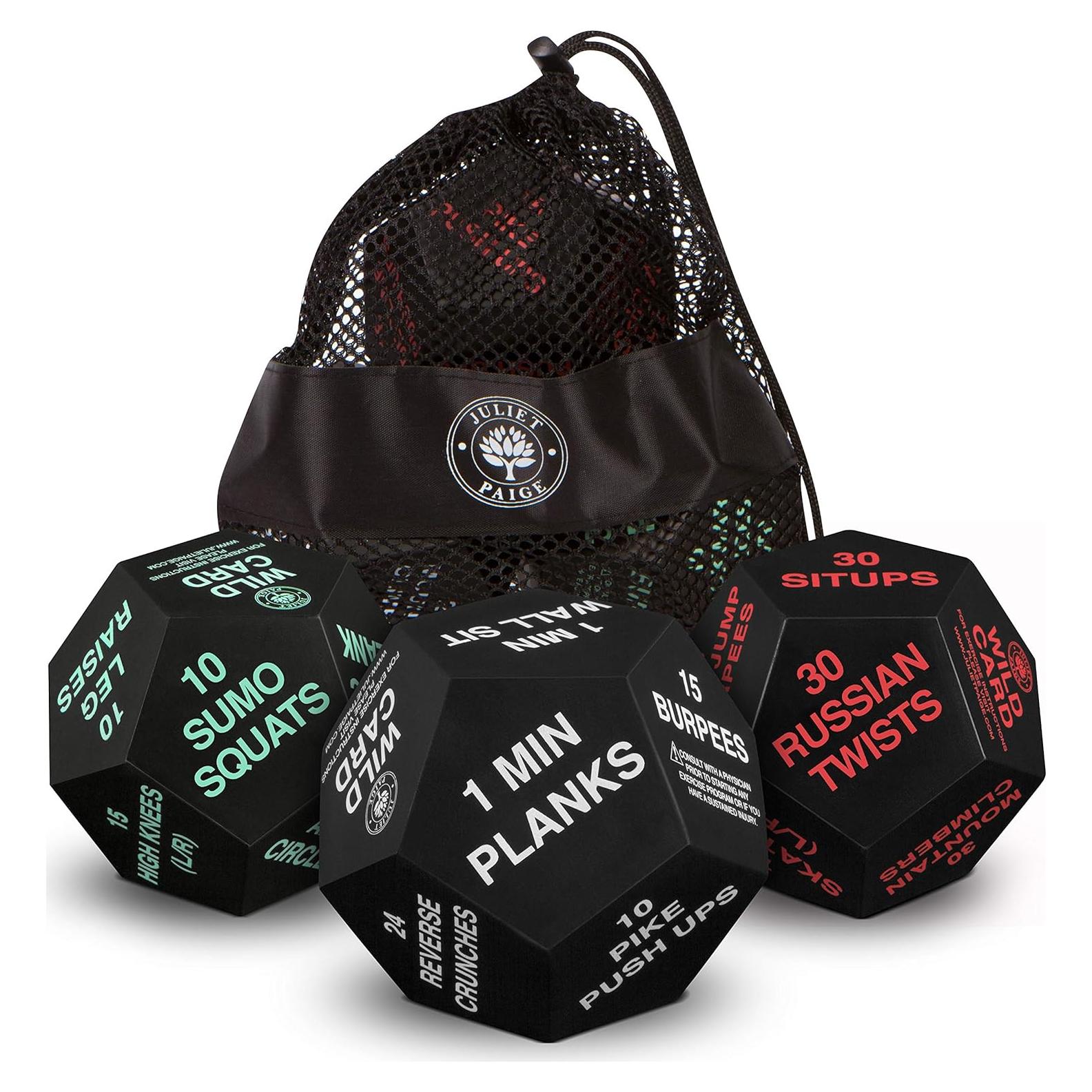 Dados de Ejercicio Juliet Paige - Set de 3 para Fitness en Casa