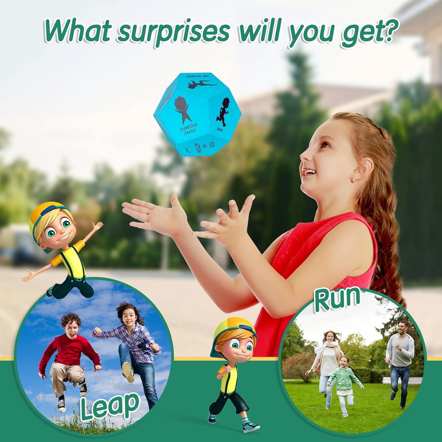 Dados de Ejercicio Gigantes Premkid para Niños - 12 Caras - 388g