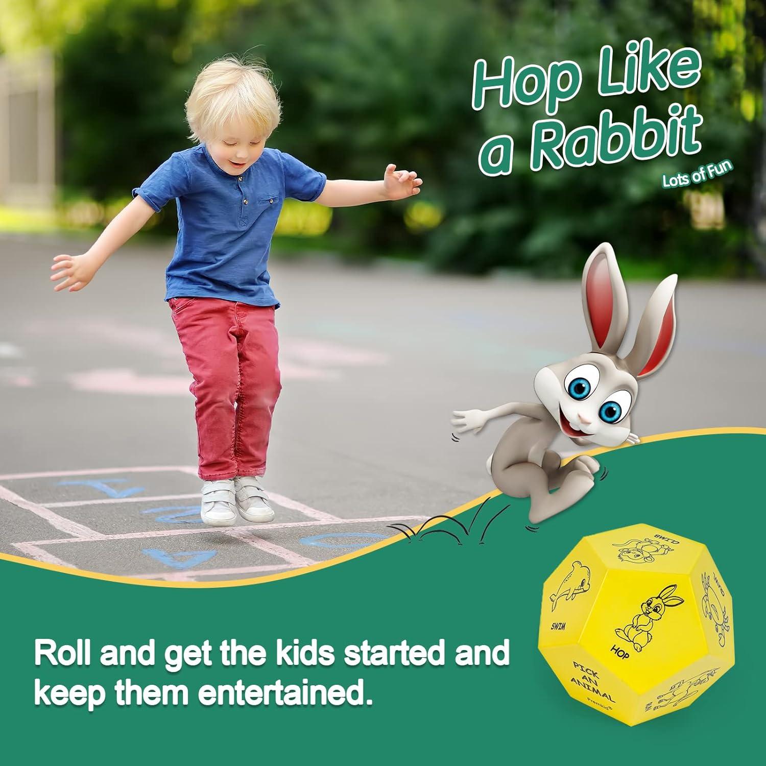 Dados de Ejercicio Gigantes Premkid para Niños - 12 Caras - 388g