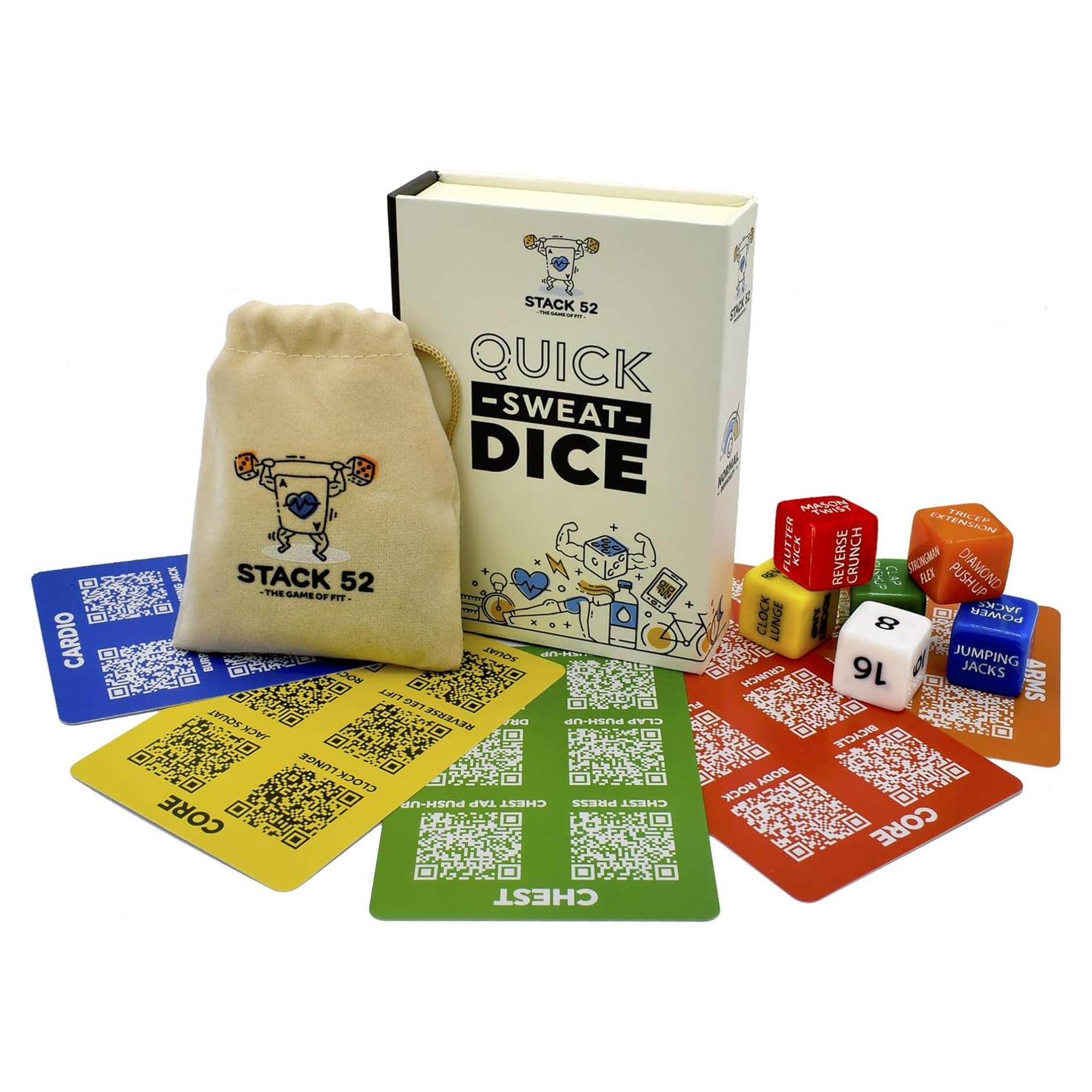 Dados de Fitness Quick Sweat Stack 52 - Ejercicio Sin Equipamiento