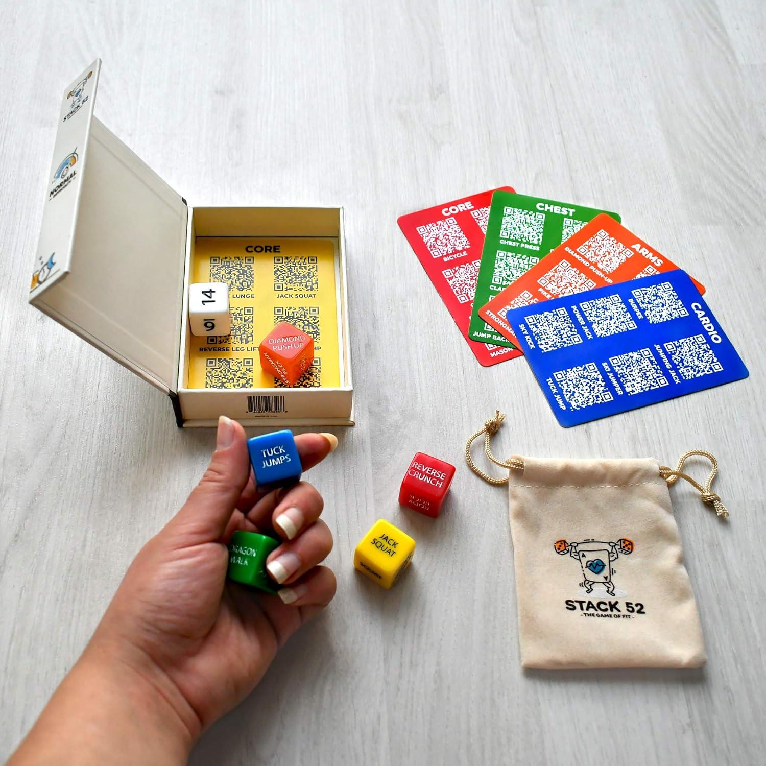 Dados de Fitness Quick Sweat Stack 52 - Ejercicio Sin Equipamiento