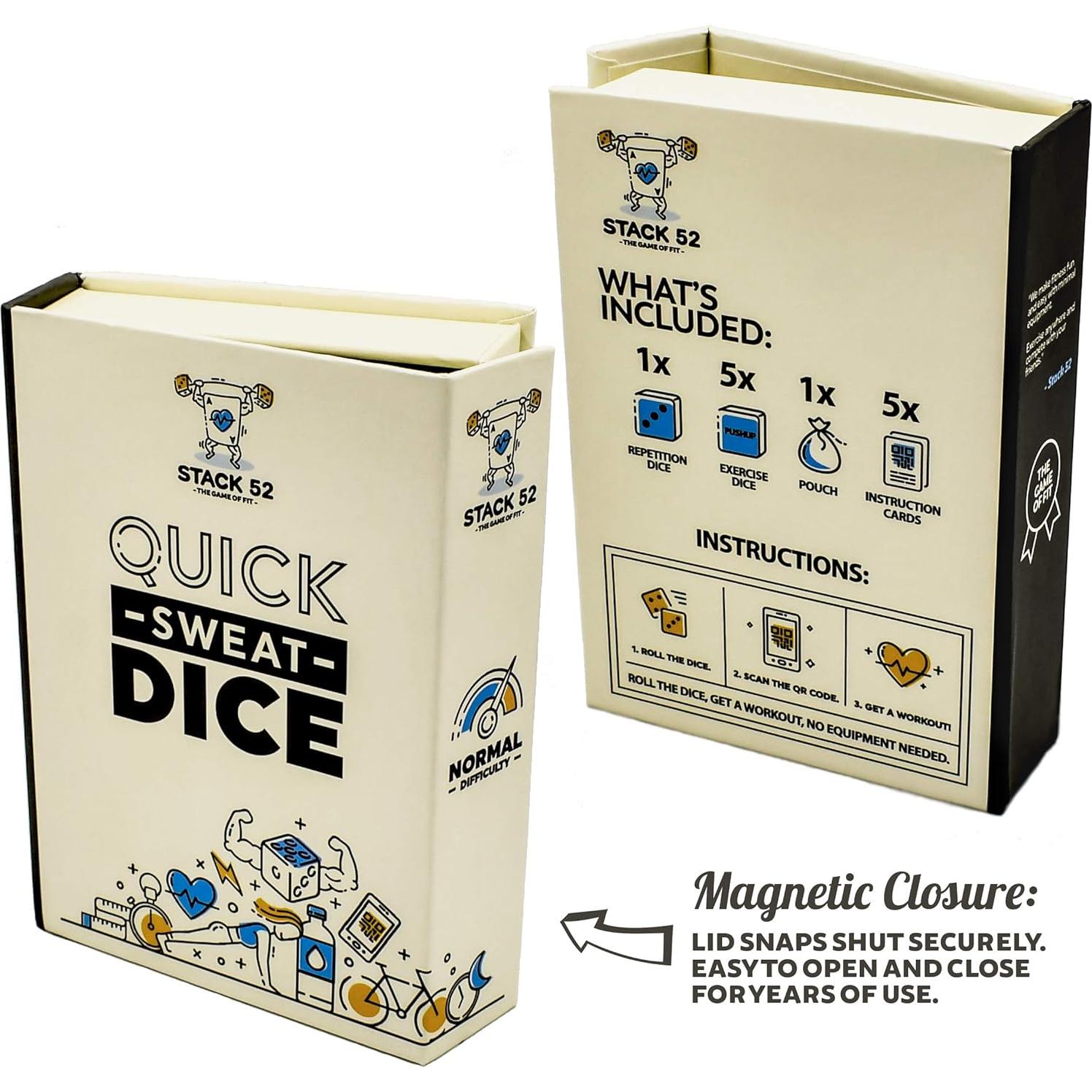 Dados de Fitness Quick Sweat Stack 52 - Ejercicio Sin Equipamiento