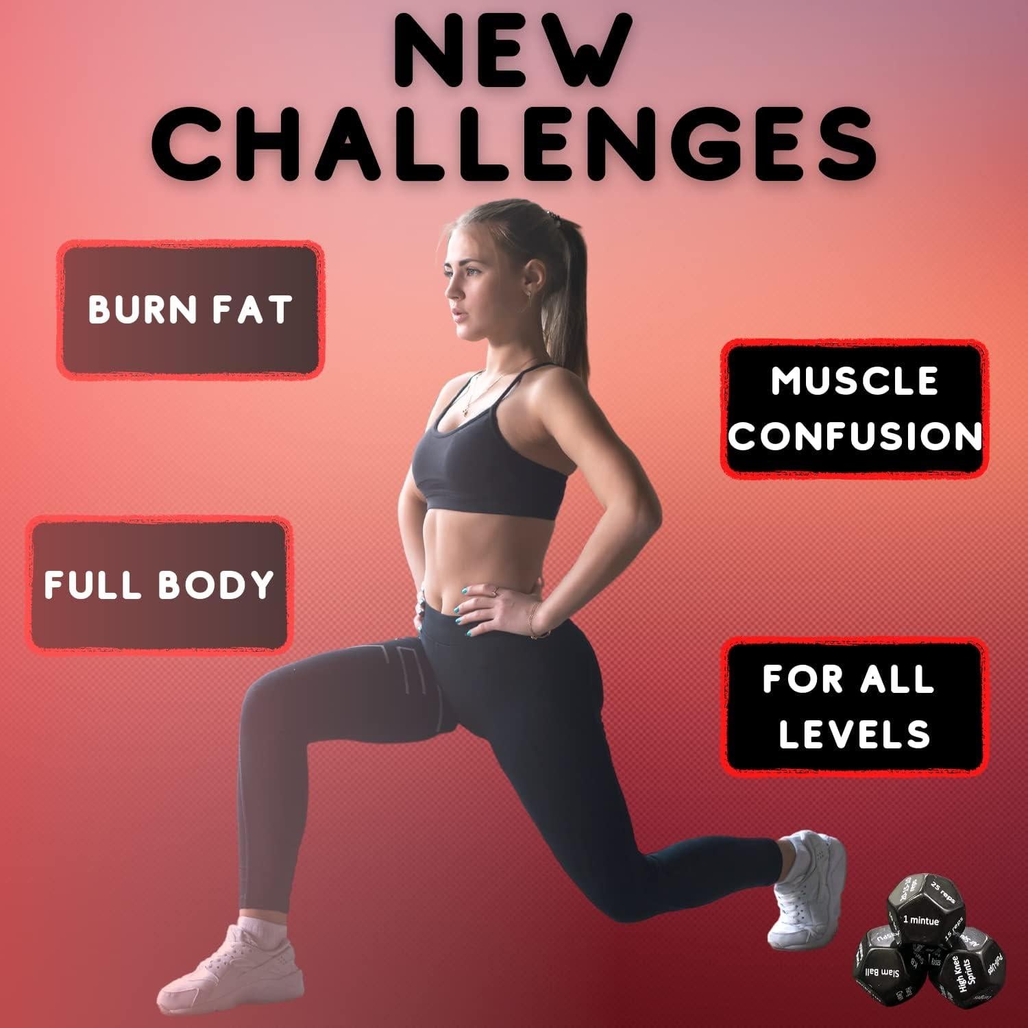 Dados de Ejercicio Rubberbanditz - Set de 3 para Fitness