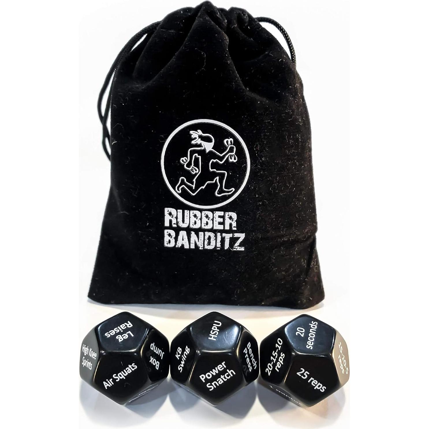 Dados de Ejercicio Rubberbanditz - Set de 3 para Fitness