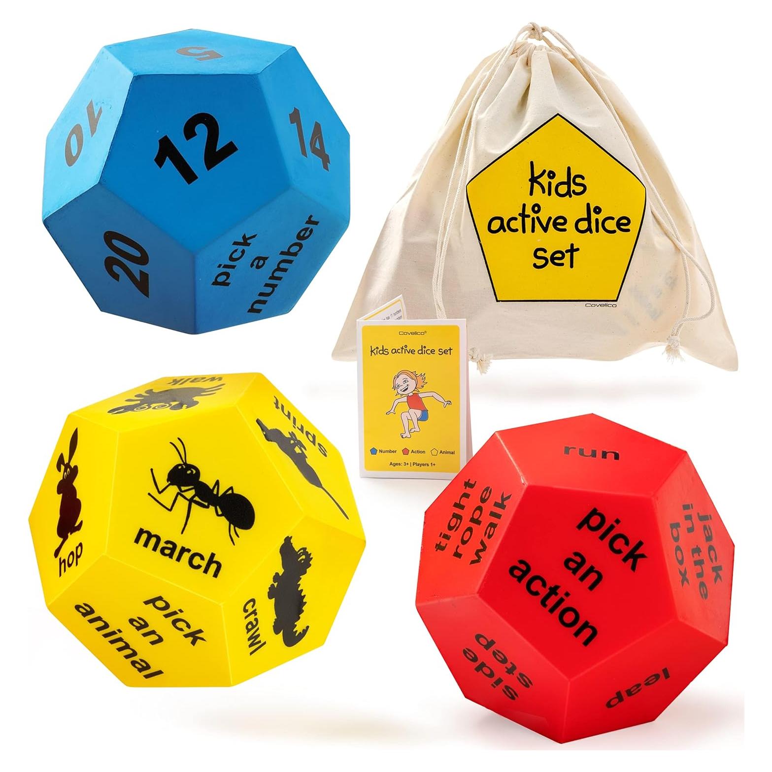 Set de Dados de Ejercicio para Niños Covelico - Actividades Divertidas