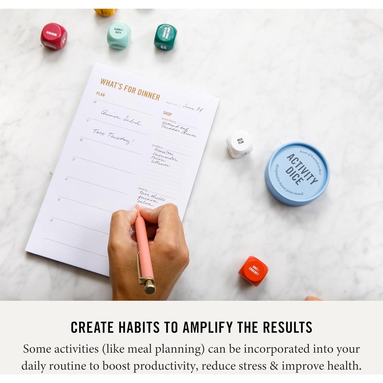 Dados de Actividad para Bienestar - Dos Tumbleweeds - 9 Dados